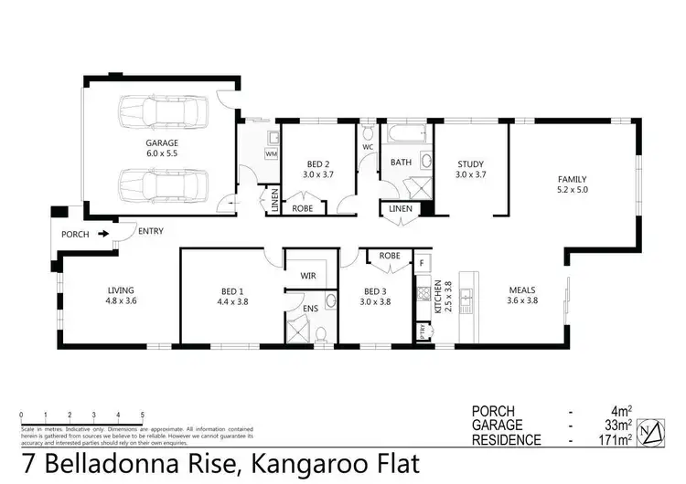 Floorplan of Homely house listing, 7 Belladonna Rise, Kangaroo Flat VIC 3555