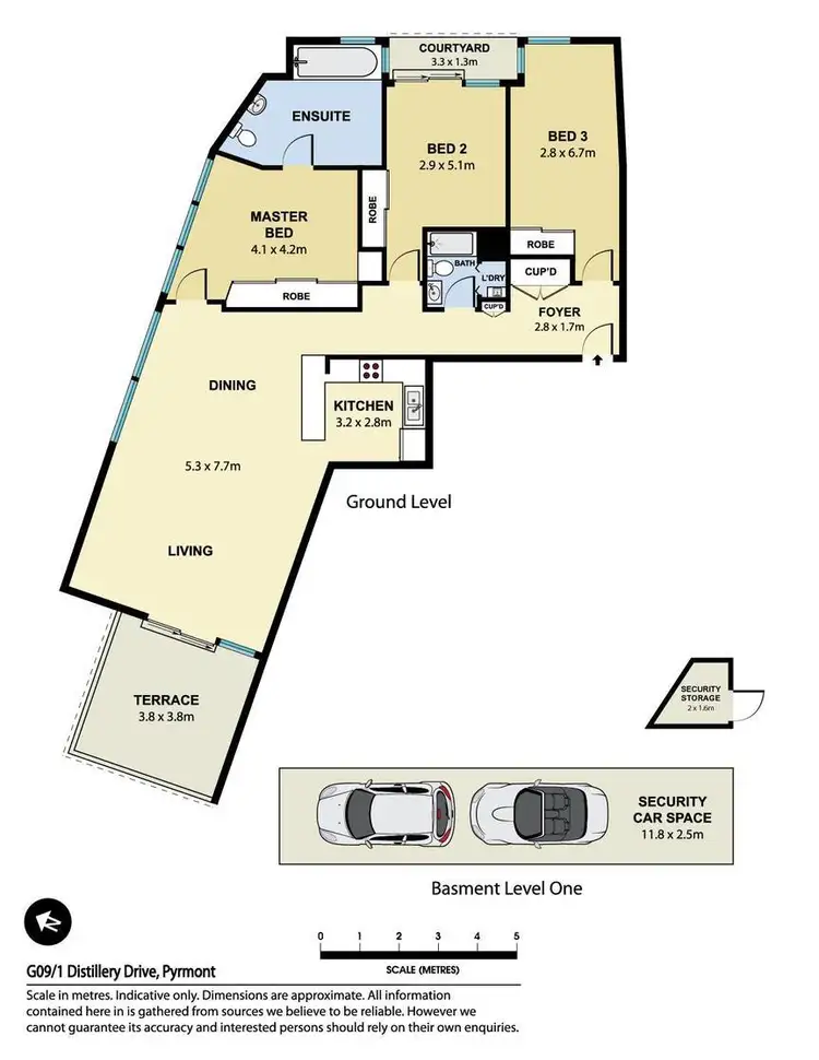Floorplan of Homely apartment listing, G09/1 Distillery Drive, Pyrmont NSW 2009