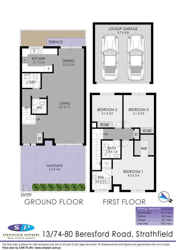 Floorplan of Homely townhouse listing, 13/74-80 Beresford Road, Strathfield NSW 2135