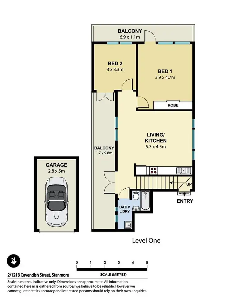 Floorplan of Homely apartment listing, 2/121b Cavendish Street, Stanmore NSW 2048