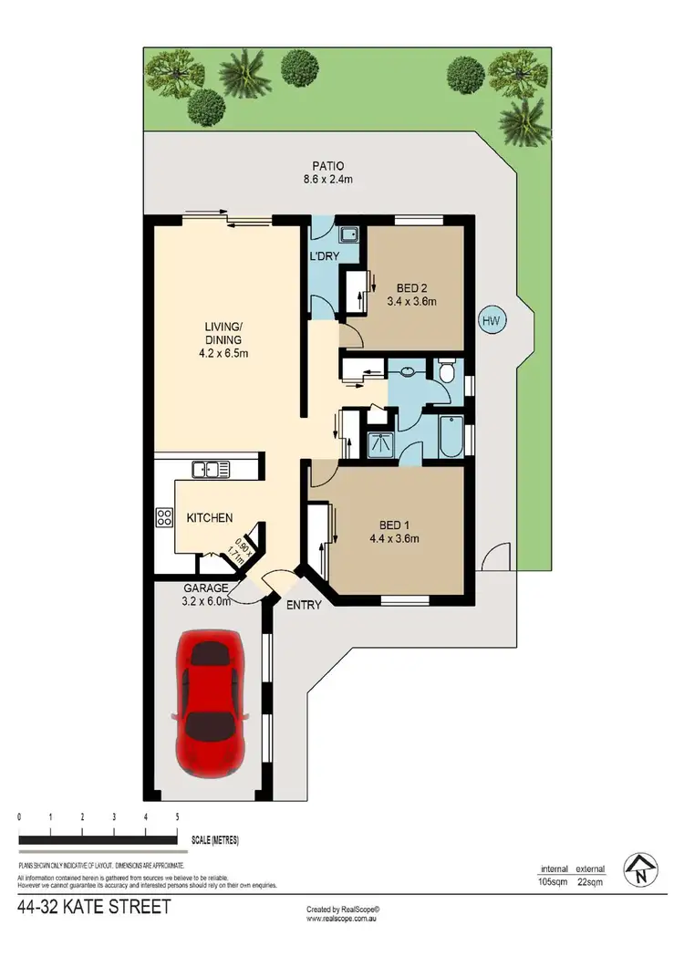 Floorplan of Homely villa listing, 44/32 Kate Street, Carina QLD 4152