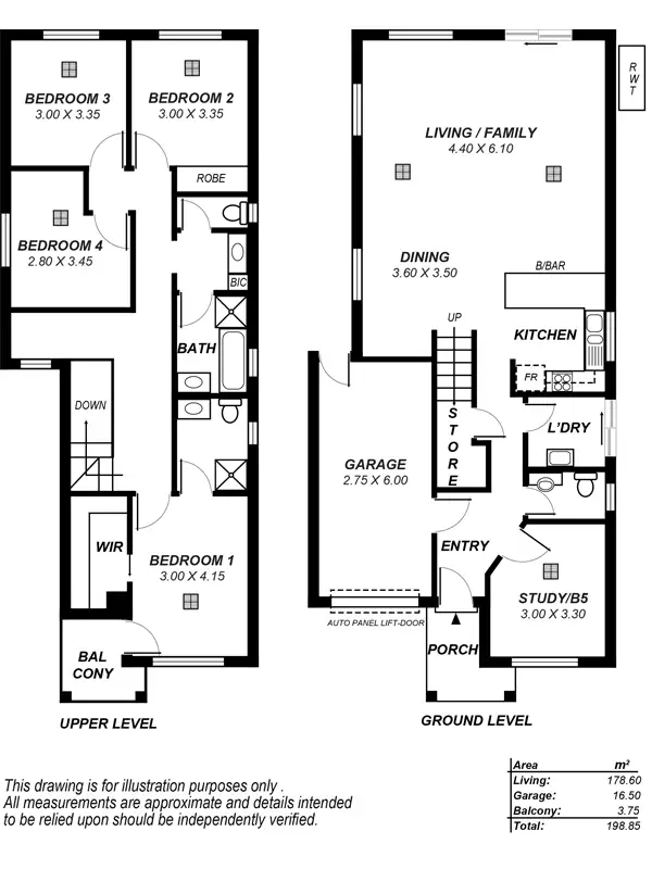 Floorplan of Homely townhouse listing, 1A Hendry Court, Gilles Plains SA 5086