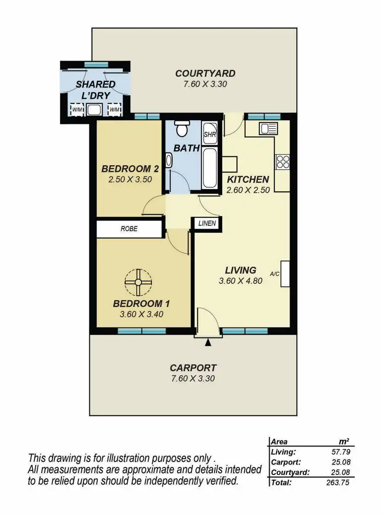 Floorplan of Homely unit listing, 4/34 Charles Sturt Avenue, Grange SA 5022