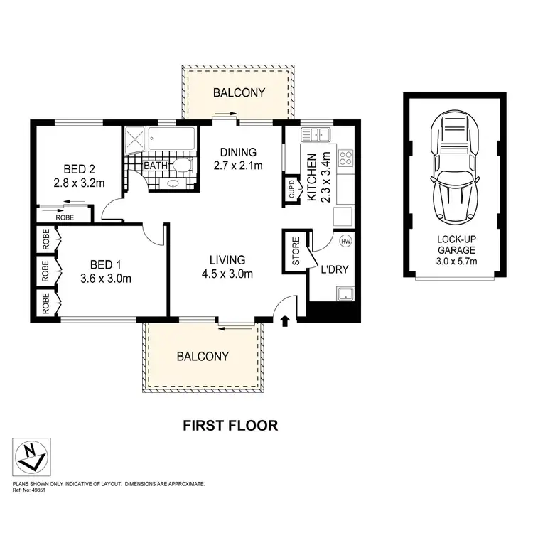 Floorplan of Homely unit listing, 1/51 Alt Street, Ashfield NSW 2131
