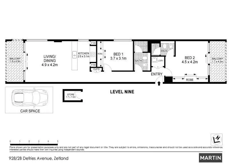 Floorplan of Homely apartment listing, 928/2B Defries Avenue, Zetland NSW 2017