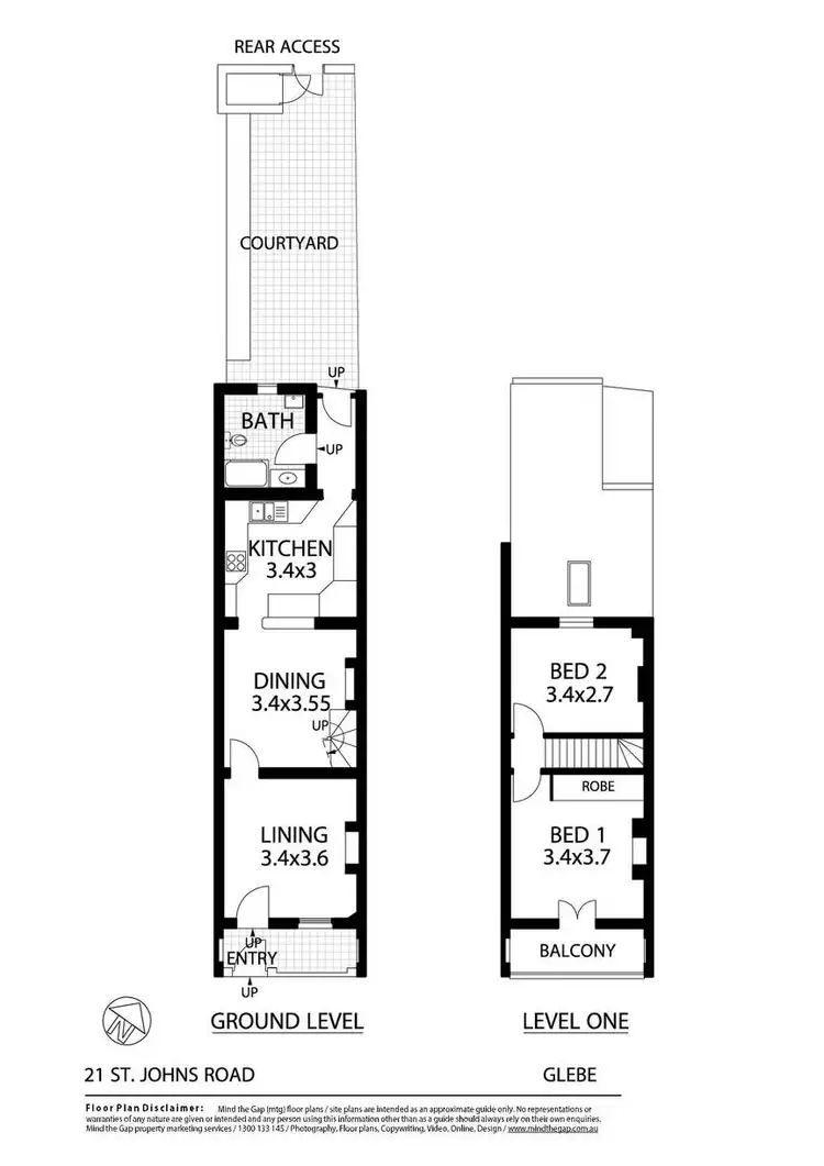 Floorplan of Homely house listing, 21 St Johns Road, Glebe NSW 2037