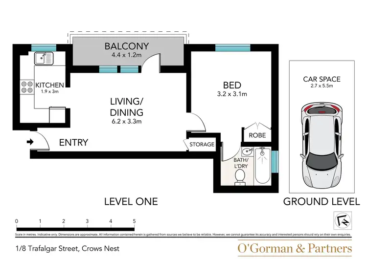 Floorplan of Homely apartment listing, 1/8 Trafalgar Street, Crows Nest NSW 2065