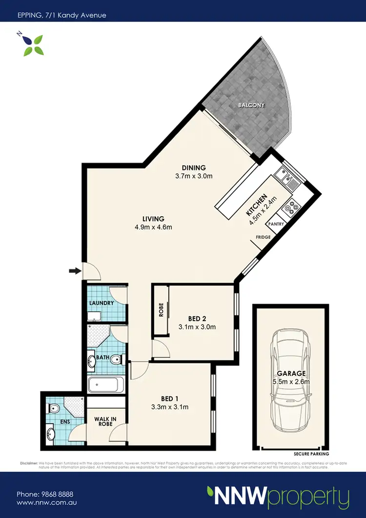 Floorplan of Homely unit listing, 7/1 Kandy Avenue, Epping NSW 2121