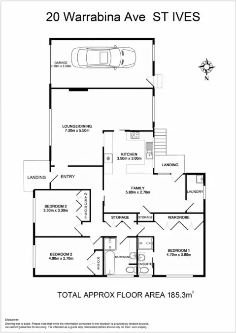 Floorplan of Homely house listing, 20 Warrabina Avenue, St Ives NSW 2075