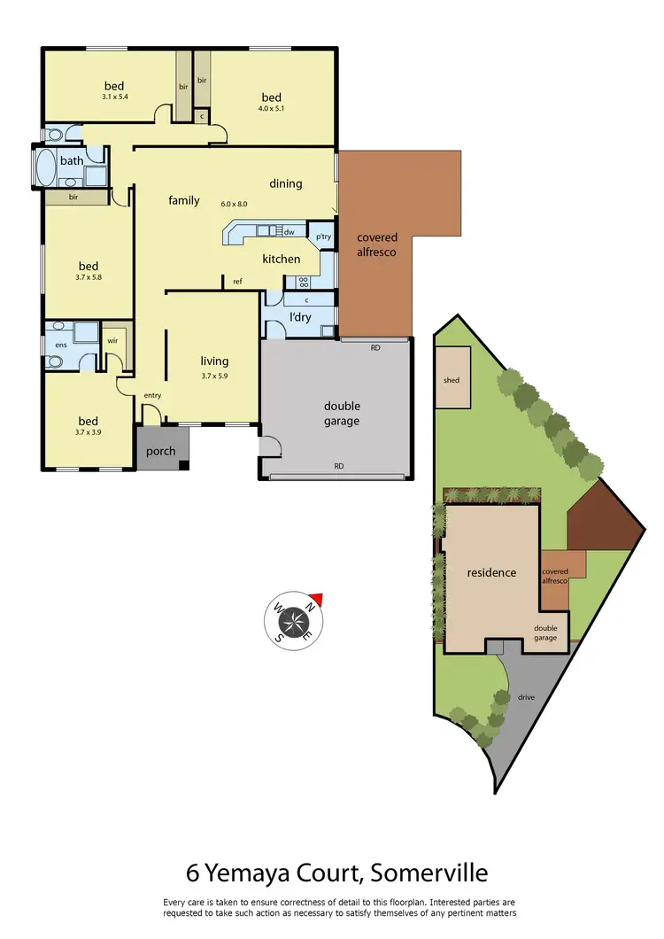 Floorplan of Homely house listing, 6 Yemaya Court, Somerville VIC 3912