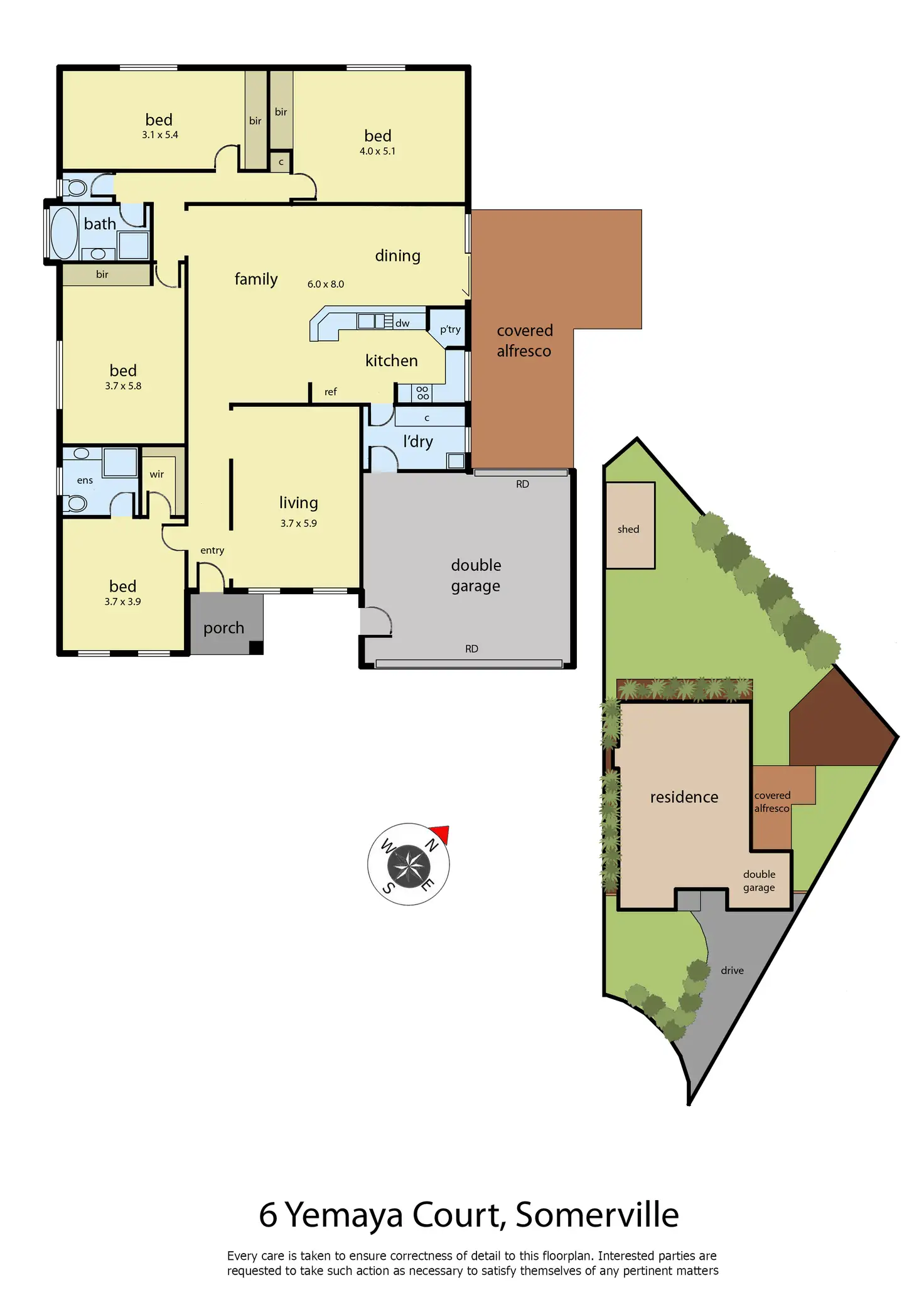 Floorplan of Homely house listing, 6 Yemaya Court, Somerville VIC 3912