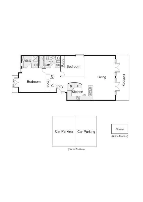 Floorplan of Homely apartment listing, 9/30-32 Broadway, Elwood VIC 3184