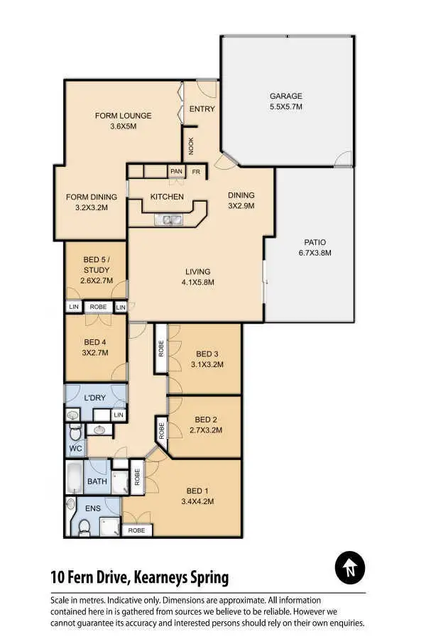 Floorplan of Homely house listing, 10 Fern Drive, Kearneys Spring QLD 4350