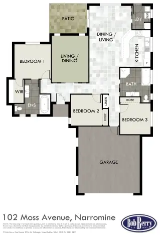 Floorplan of Homely house listing, 102 Moss Avenue, Narromine NSW 2821