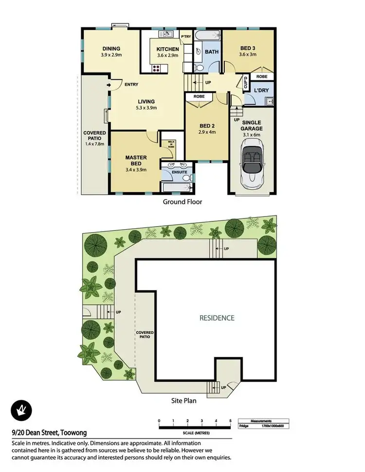 Floorplan of Homely unit listing, 9/20 Dean Street, Toowong QLD 4066