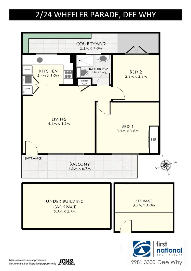 Floorplan of Homely apartment listing, 2/24 Wheeler Parade, Dee Why NSW 2099