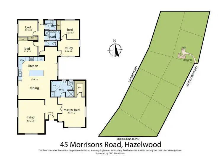 Floorplan of Homely rural property listing, 45 Morrisons Road, Hazelwood VIC 3840