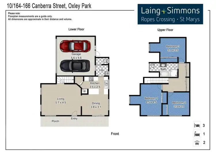 Floorplan of Homely townhouse listing, 10/164-166 Canberra Street, Oxley Park NSW 2760