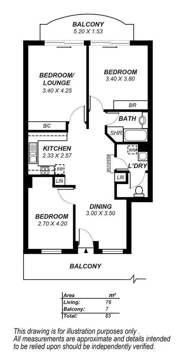 Floorplan of Homely apartment listing, 44/177 Angas Street, Adelaide SA 5000