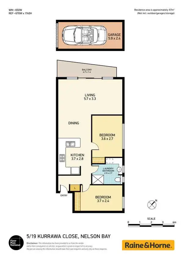 Floorplan of Homely apartment listing, 5/19 Kurrawa Close, Nelson Bay NSW 2315
