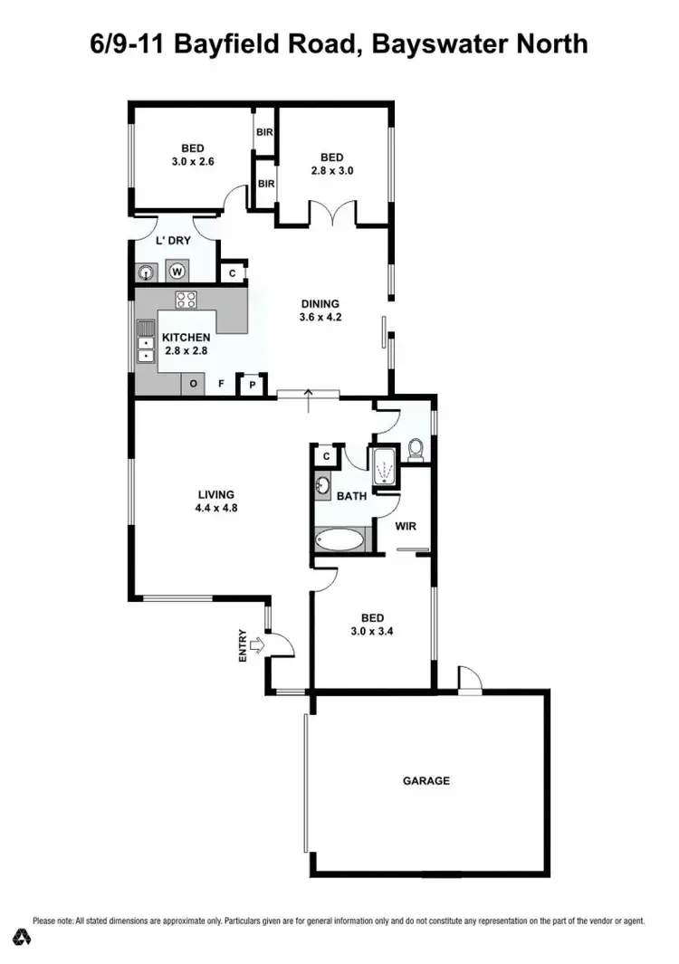Floorplan of Homely unit listing, 6/9-11 Bayfield Road, Bayswater North VIC 3153