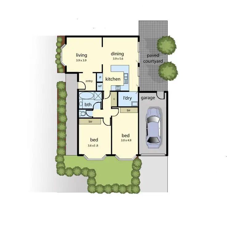 Floorplan of Homely unit listing, 1/1 Clement Street, Dandenong VIC 3175