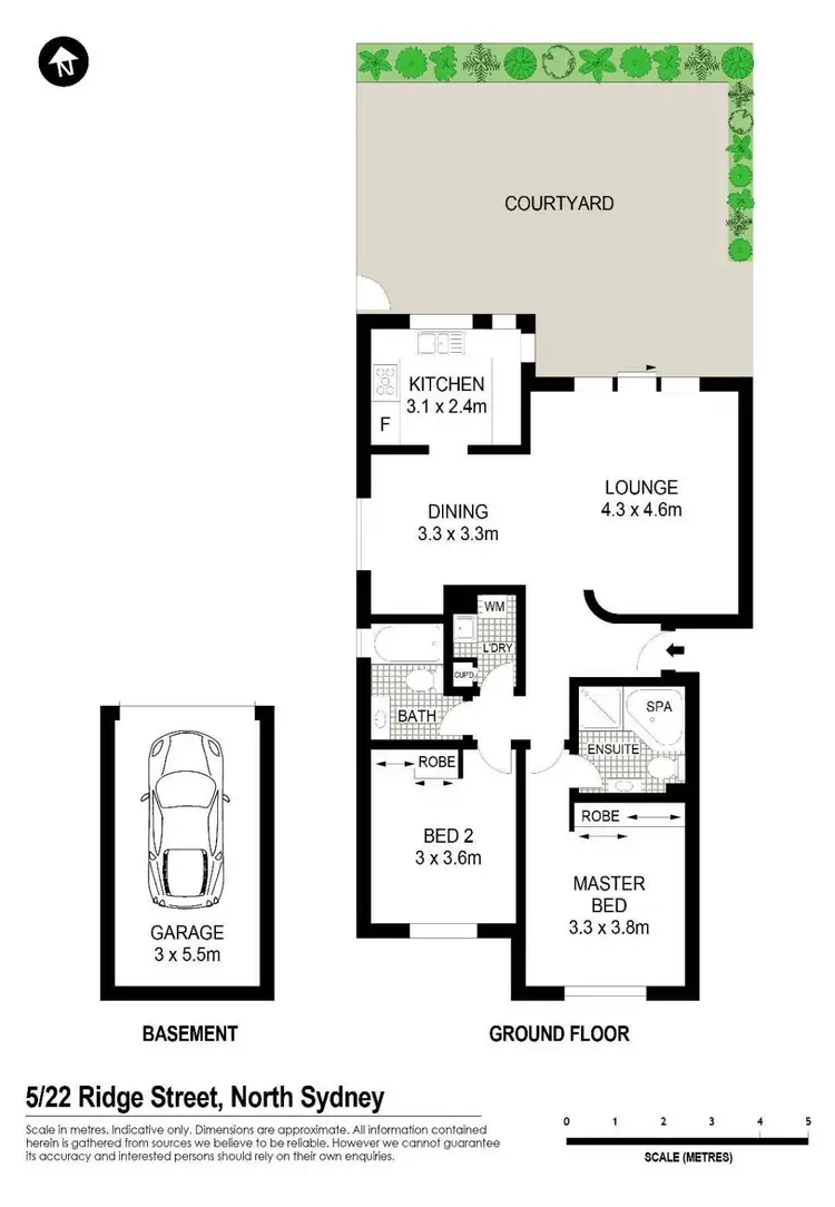 Floorplan of Homely apartment listing, 5/22 Ridge Street, North Sydney NSW 2060