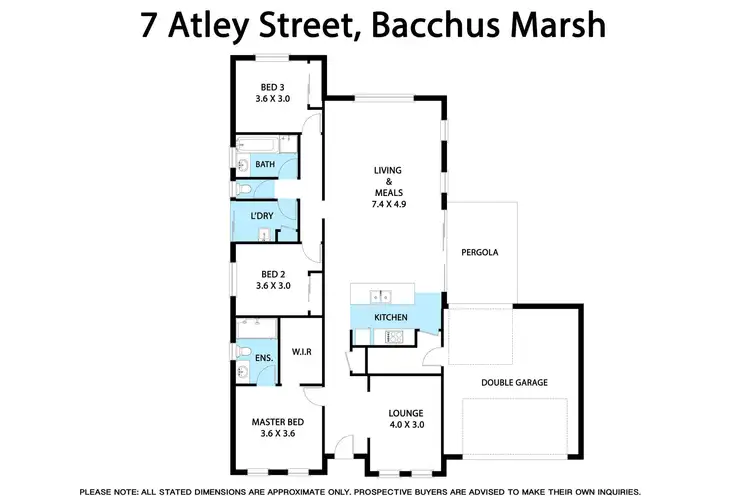Floorplan of Homely house listing, 7 Atley Street, Bacchus Marsh VIC 3340