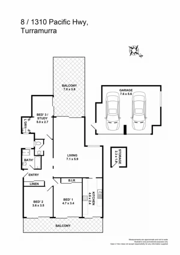 Floorplan of Homely apartment listing, 8/1310 Pacific Highway, Turramurra NSW 2074