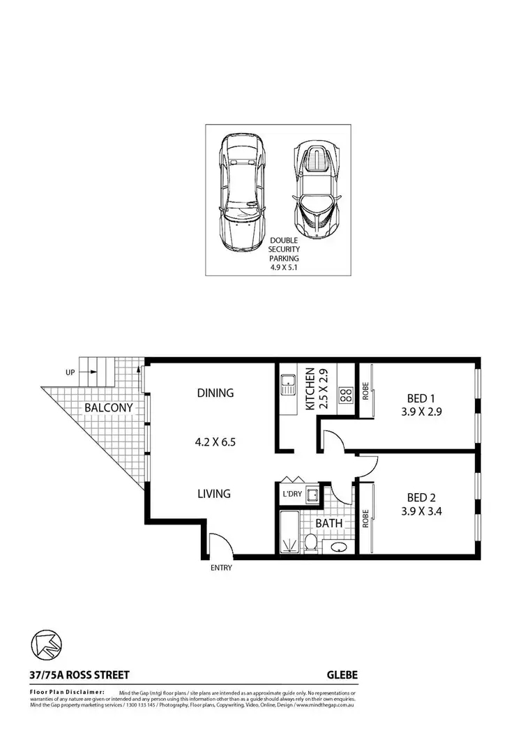 Floorplan of Homely apartment listing, 37/75a Ross Street, Glebe NSW 2037