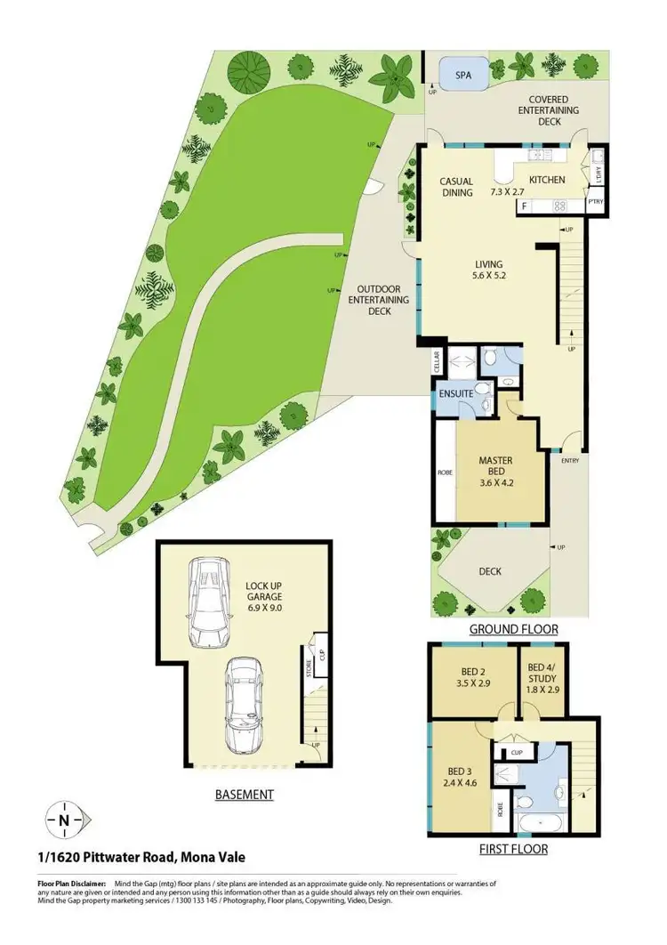 Floorplan of Homely townhouse listing, 1/1620 Pittwater Road, Mona Vale NSW 2103