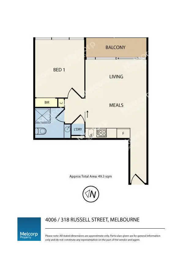 Floorplan of Homely apartment listing, 4006/318 Russell Street, Melbourne VIC 3000