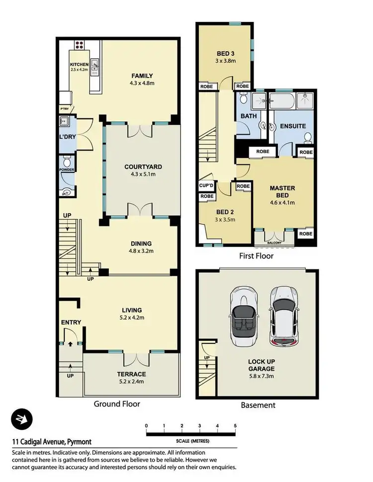Floorplan of Homely terrace listing, 11 Cadigal Avenue, Pyrmont NSW 2009