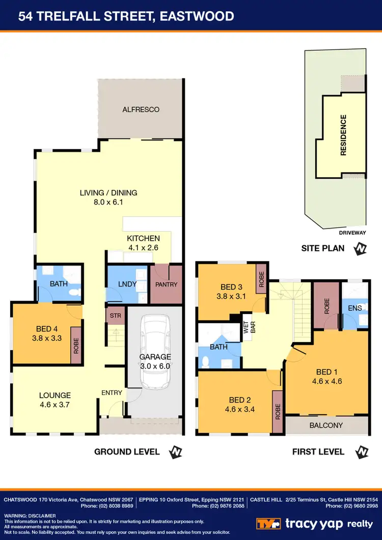 Floorplan of Homely semi-detached listing, 54 Threlfall Street, Eastwood NSW 2122