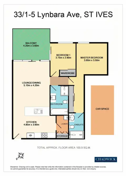Floorplan of Homely apartment listing, 33/1-5 Lynbara Avenue, St Ives NSW 2075