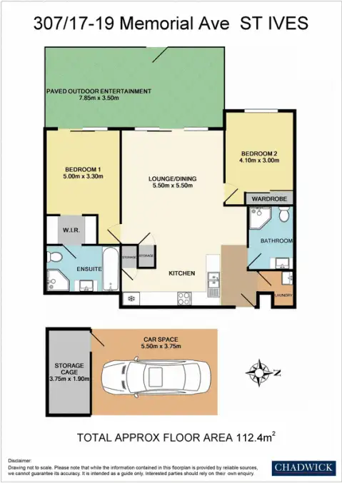 Floorplan of Homely unit listing, 307/17-19 Memorial Avenue, St Ives NSW 2075