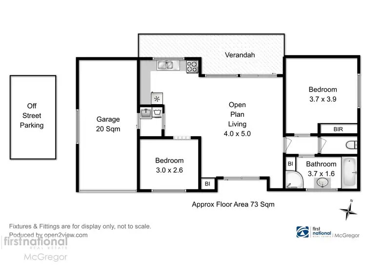Floorplan of Homely unit listing, 2/24 Caversham Road, West Moonah TAS 7009