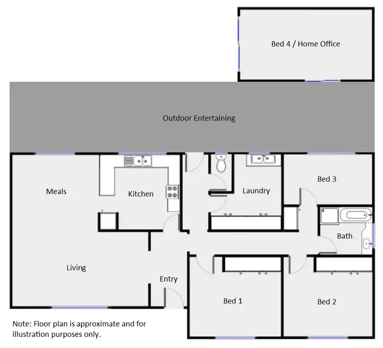 Floorplan of Homely house listing, 80 Azolia Street, Red Cliffs VIC 3496