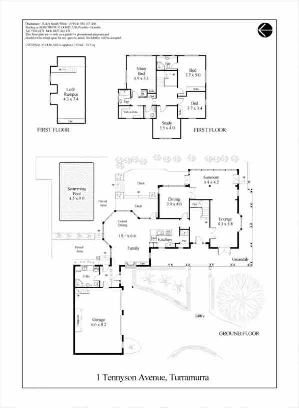 Floorplan of Homely house listing, 1 Tennyson Avenue, Turramurra NSW 2074