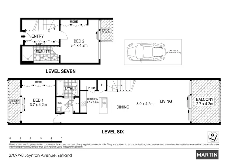 Floorplan of Homely apartment listing, 2709/98 Joynton Avenue, Zetland NSW 2017