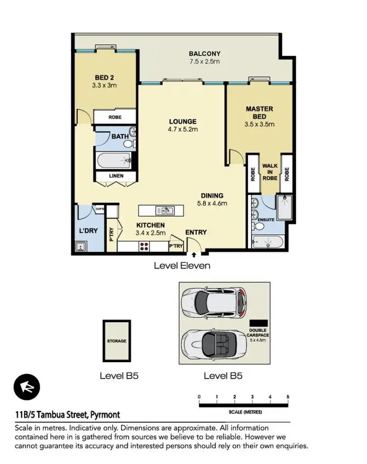 Floorplan of Homely apartment listing, 11B/5 Tambua Street, Pyrmont NSW 2009