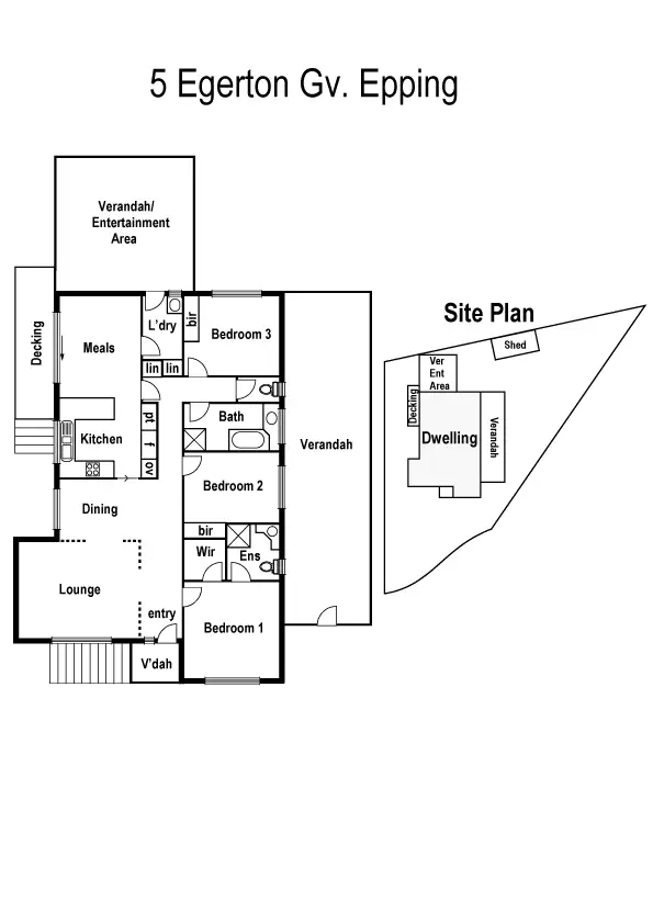 Floorplan of Homely house listing, 5 Egerton Grove, Epping VIC 3076