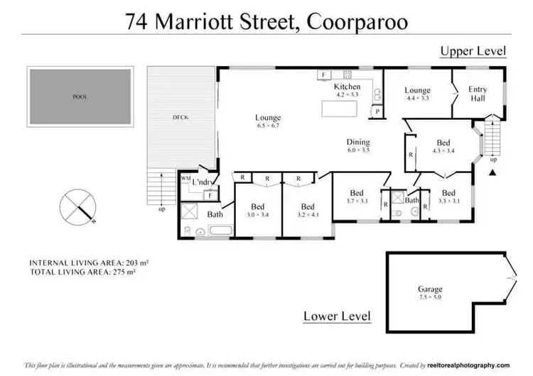 Floorplan of Homely house listing, 74 Marriott Street, Coorparoo QLD 4151