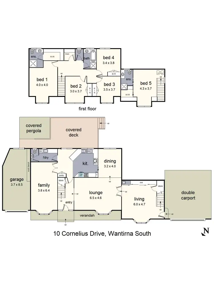 Floorplan of Homely house listing, 10 Cornelius Drive, Wantirna South VIC 3152