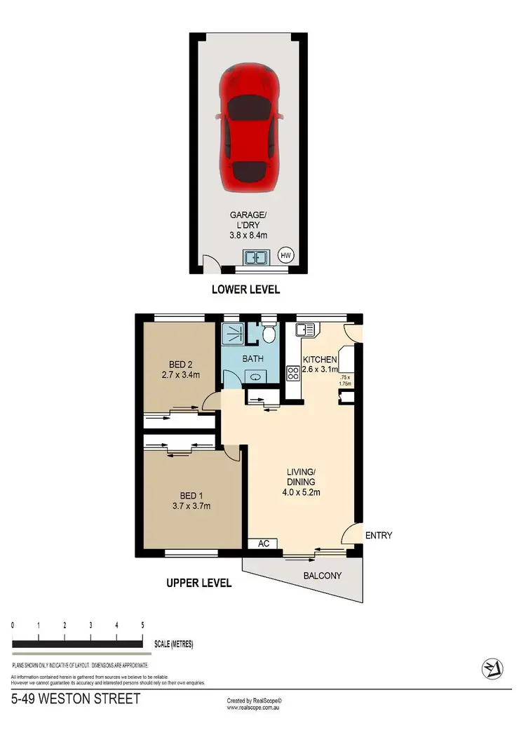 Floorplan of Homely unit listing, 5/49 Weston Street, Coorparoo QLD 4151