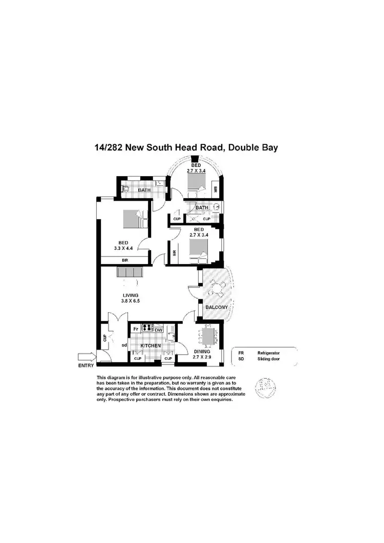 Floorplan of Homely apartment listing, 14/282 New South Head Road, Double Bay NSW 2028