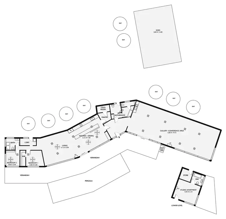 Floorplan of Homely rural property listing, 280 Basham Road, Stanley Flat SA 5453