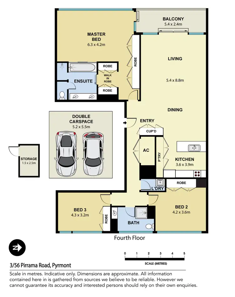 Floorplan of Homely apartment listing, 3/56 Pirrama Road, Pyrmont NSW 2009