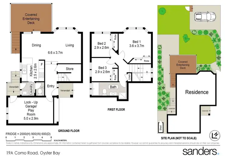 Floorplan of Homely semi-detached listing, 19A Como Road, Oyster Bay NSW 2225