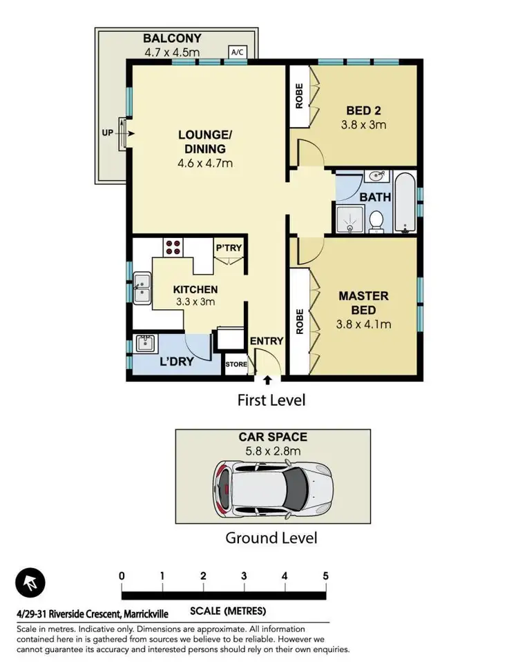 Floorplan of Homely unit listing, 4/29 Riverside Crescent, Marrickville NSW 2204